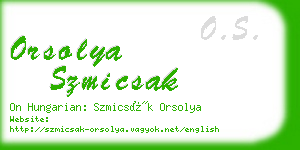 orsolya szmicsak business card